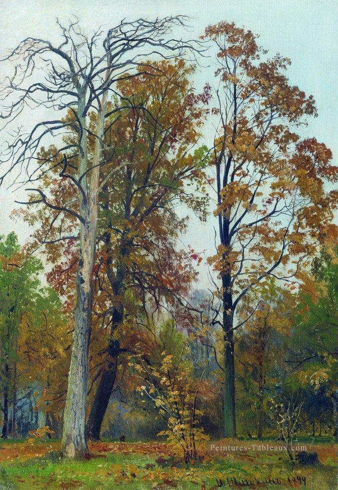 automne 1894 paysage classique Ivan Ivanovitch arbres Peintures à l'huile
